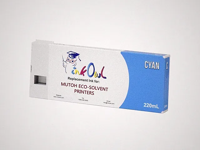 220ml InkOwl CYAN Compatible Cartridge for Mutoh ValueJet Eco-Ultra Printers