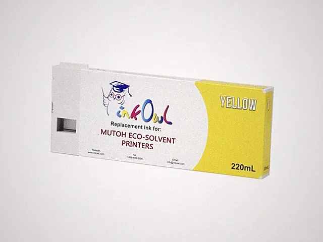 220ml InkOwl YELLOW Compatible Cartridge for Mutoh ValueJet Eco-Ultra Printers