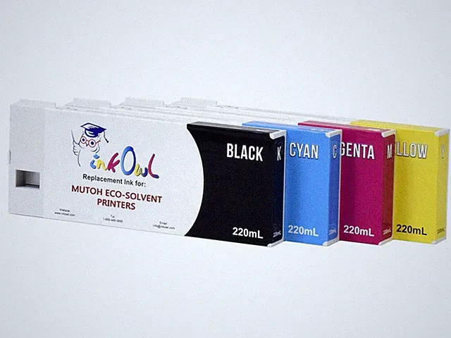 4x220ml InkOwl Compatible Cartridge Pack for Mutoh ValueJet Eco-Ultra Printers