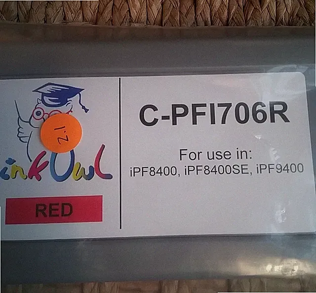 700ml PFI 706R Ink Owl Compatible ink cartridge Canon IPF8400s 9400 9400s Red