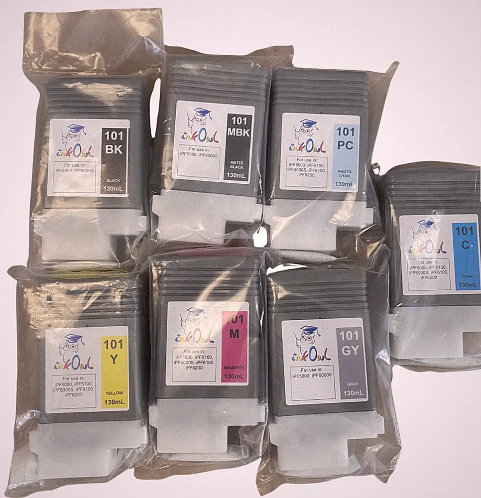 InkOwl 130ml Compatible Cartridge 101 for CANON PFI-101 iPF5000 IPF6000 LOT