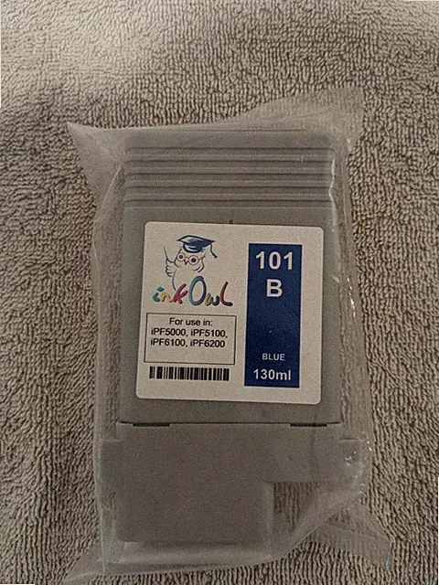 InkOwl 130ml Compatible Cartridge for CANON PFI-101B BLUE iPF5000 iPF5100