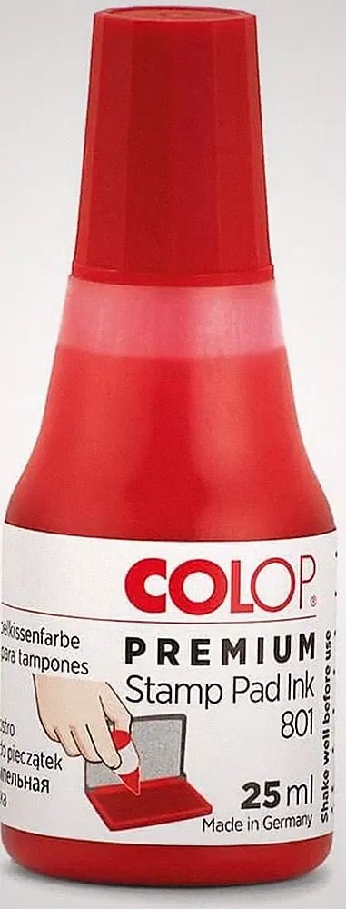 Non-Toxic, Water Based 801 Premium Ink (Red, 25 Ml)